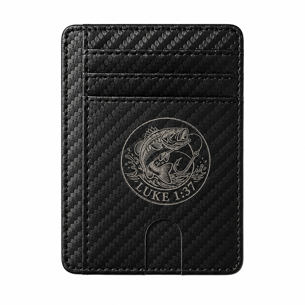 Luke 1:37 Bass slim wallet.